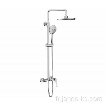 Chrome en laiton de salle de bain Plume Plume de douche robinet mélangeur